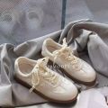 All Season Pebbles Nepal Korean Lace Breathable White Low-top Height-enhancing Thick-soled Summer Shoes for Women. 