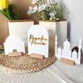 3Pcs/set Durable Moon Star Castle Ramadan Table Decoration Ornament for Ramadan Islamic Tabletop Decor Acrylic Party Home Eid Mubarak Decor. 
