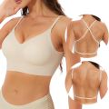 Seamless Low Back Bra Support Multiway Wireless Backless Halter Padded Bralette Lifting Straps Convertible Bras. 