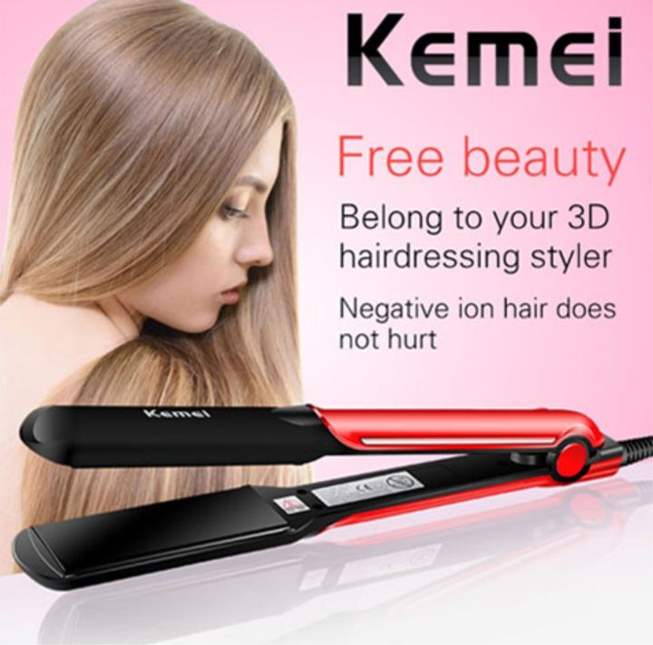 Heating Element Hair Straightener – Adjustable 160-220°C Flat Iron with 4 Temperature Levels for Optimal Hair Styling