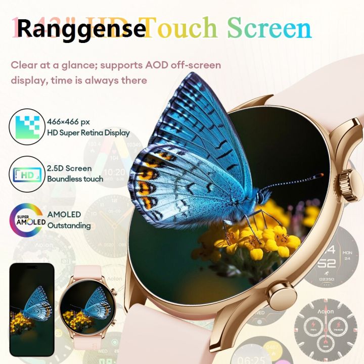 Ranggense%20High%20Quality%20New%20Arrival%20Aolon%20GTR3%20Smart%20Watch%20Women%201.43''%20Amoled%20HD%20Screen%20Always%20on%20Display%20Answering%20Whats%20App%20Call%20Heart%20Rate%20Monitor%20110+%20Sports%20Modes%20Waterproof%20120h%20Battery%20Life%20earlybird%20-%20Image%202