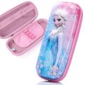 Cartoon Frozen Anna Elsa Pen Bag Snowflake Zipper Exquisite Stationery Organizer Dirt-proof EVA Pen Storage Bag Students. 