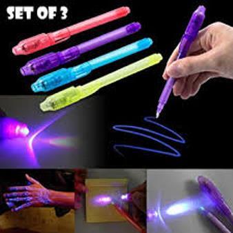 Invisible Writing Magic Pen Uv Light Ultra Violet Ink Secret