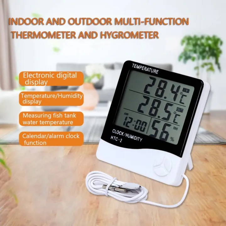 Digital%20Indoor%20Clock/%20Humidity%20Hygrometer%20Thermometer%20Humidity%20Meter%20Large%20LCD%20Display%20-%20Image%205