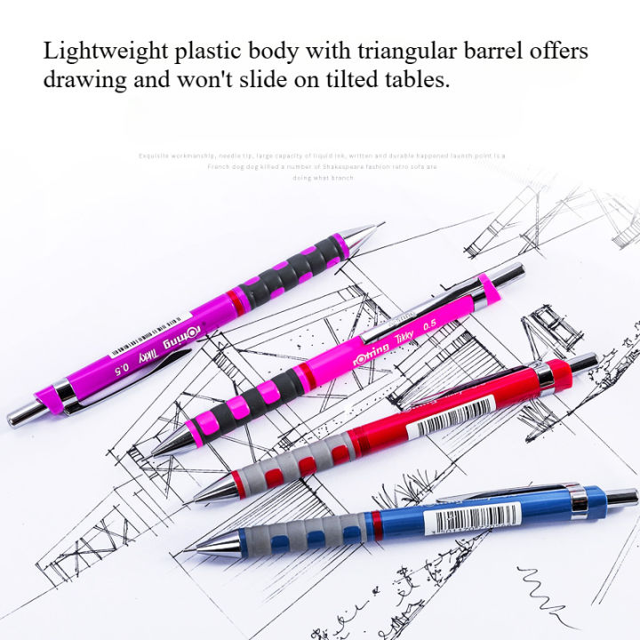 Vylon%201%20Rotring%20Tikky%20Mechanical%20Pencils%200.5/0.7mm%20Automatic%20Press%20Pencil%20Lightweight%20Plastic%20Body%20Triangular%20Barrel%20Hi-polymer%20Leads%20-%20Image%205