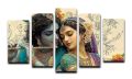 Radha Krishna 5-Piece Canvas Wall Art –  5 pcs. 