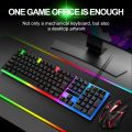 CADEVE 9122 Rainbow Backlit Waterproof Multimedia Mechanical Gaming Keyboard And Mouse. 