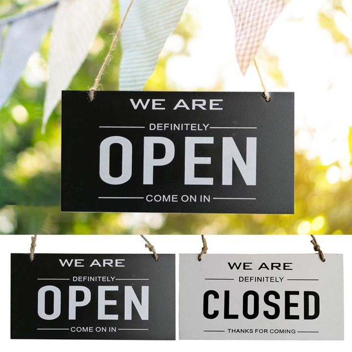 New Design Wood Door Sign Double Sided Open Closed Sign Door Hanger ...