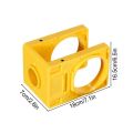 1Set New With Guide Template Door Lock Installation Kit Hand Tools Carbon Steel Knob Hole Drilling Tool Yellow For Door Knob Lock Door Drill Kit. 