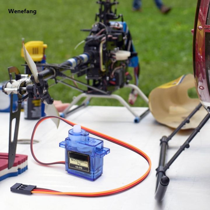 Wenefang 20PCS SG90 9G Micro Digital Servo Motor 180/360Degree Fixed-Wing Fashion Micro Gear Servo Motor for Rc Helicopter Toy Airplane Aircraft