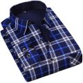 Blue/White Full Sleeves Comfortable Woolen Shirt For Men. 