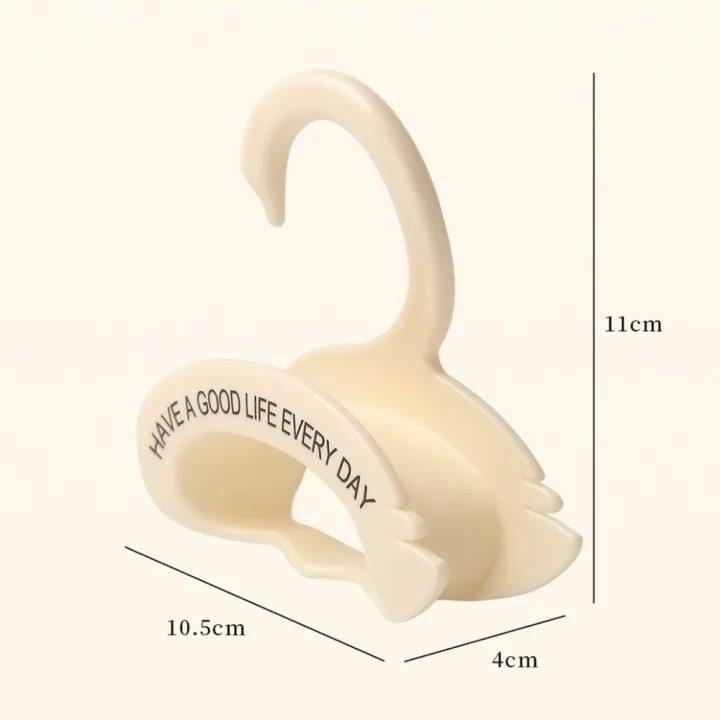 New%20Cute%20Swan%20Shaped%20Handbag%20Hangers%20Saving%20Space%20Multifunction%20Bag%20Hanger%20Hook%20Cream%20Color%20Stackable%20Clothes%20Rack%20For%20Hat%20Silk%20Scarf%20-%20Image%202
