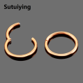 Sutuiying 1PC Titanium Segment Nose Piercing 12G Septum Clicker Pirsing Earring 14G Nostril Piercing Helix Conch Pirsing Nariz 20G Jewelry. 