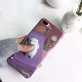 3D Squeeze Squishy Cat Case -  iPhone 7 | iPhone 8 | iPhone SE 2020 - Purple. 