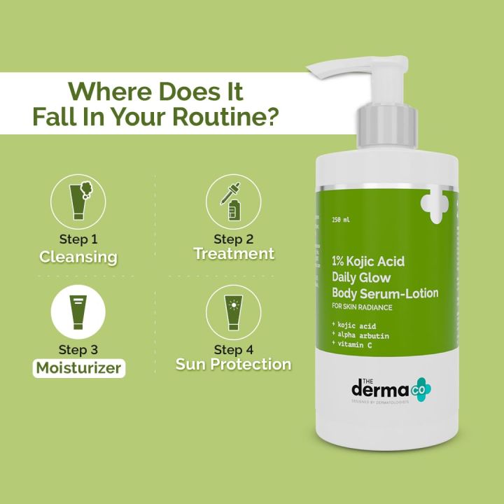 The%20Derma%20Co%201%25%20Kojic%20Acid%20Daily%20Glow%20Body%20Serum%20Lotion%20For%20Skin%20Radiance%20-%20250ml%20-%20Image%205