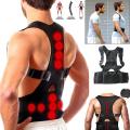 Unisex Magnetic Back Brace Posture Corrector Therapy Shoulder Belt For Lower And Upper Back Pain Relief. 