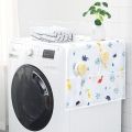 Fridge Cover and Washing Mechine Cover for Top with 6 Utility Pockets Cartoon Prints Waterproof Single Door. 