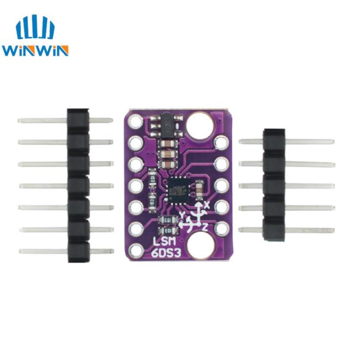 GY-LSM6DS3 LSM6DS3 Accelerometer Gyro Embedded Digital Temperature Sensor Module SPI IIC I2C Interface Module 8kb FIFO Buffer 5V