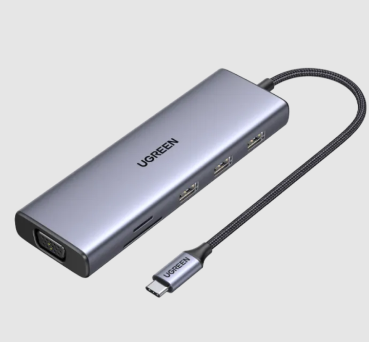 Ugreen%209-in-1%20Usb-c%20Hub%20Docking%20Station%20Adapter%20(4k%20Hdmi,3*usb3.0%20,Sd,Tf,Vga,Gigabit%20Lan,Usb%20C%20Pd%20100w)%20CM498-15600%20-%20Image%205