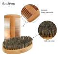 Sutuiying Men's Shaving Brush Set Boar Bristle Portable Barber Natural Beard Sales promotion Brush for Facial Cleaning Wooden Comb Styling Tool Wholesale. 