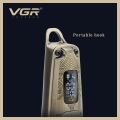 VGR Premium Metal Housing Hair Clipper LED Display, powder metallurgic Blade 5500-7000 RPM 4 Speed motor auto testing button USB charging 4 adjustable Taper Lever 4 Guide combs Runtime 240 min, V-901. 