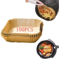 100Pcs Air Fryer Paper Liner, Non-Stick Disposable Air Fryer Liners, Square Paper, Parchment Paper for Baking. 