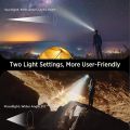 LED Headlight, Super Bright Rechargeable 500 Lux COB Headlight, with 10 USB Headlight Modes, and Waterproof. 