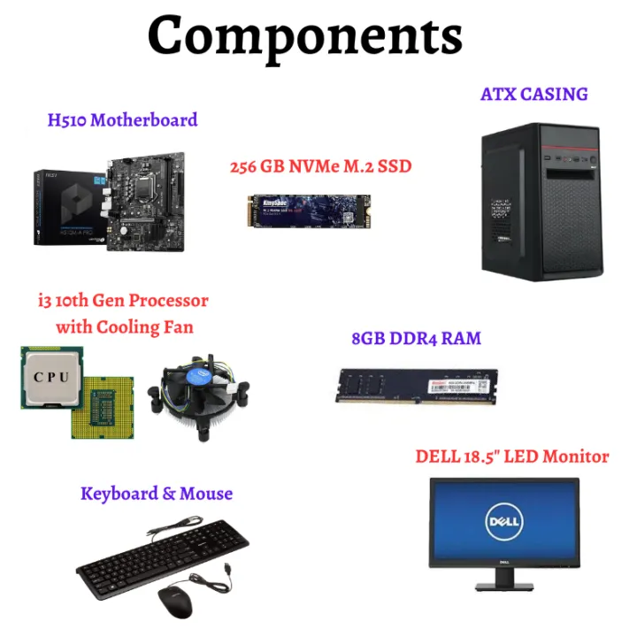 Desktop%20Set%20i3%2010th%20Generation%208%20GB%20RAM,%20256GB%20M.2%20NVMe%20SSD,18.5"%20Dell%20Monitor%20-%20Image%202