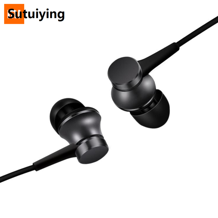 Sutuiying Xiaomi Piston Fresh Version Stereo Microphone 3.5mm Portable In-ear Control with for Xiaomi Redmi Earbuds
