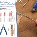 Tool Set Includes Jewelers Saw Frame Bench Needle Clamp Diamond Needle File Wood Ring Clamp for Jewelry Making Easy Install. 