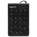 Havit KB223 Wired Number Keypad | Numeric Keypad with USB Connection | Ergonomic Design | 1 Year Warranty. 