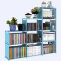4 Layers Bookcase Bookshelf 9-Cubes Book Shelf , Book Rack For Home , Office Storage Shelf Plastic Storage Cabinet. 