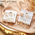 9 Pairs/Set Korean Style Pearl Butterfly Earring Set Elegant Stud Earrings For Girls Women Jewelry Gift. 