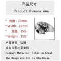 【Mega Sale】Jewelry Steel Animal Dog Ring Retro Trendy Men Stainless Steel Pet Ring 213032. 