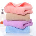 Warp Knitted Coral Fleece Color Stripe Square Absorbent Non-Shedding Baby Hand Household Face Towel. 