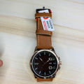 Chaxigo Round Dial Leather Strap Fashionable, Waterproof With Date Function Watch For Men. 