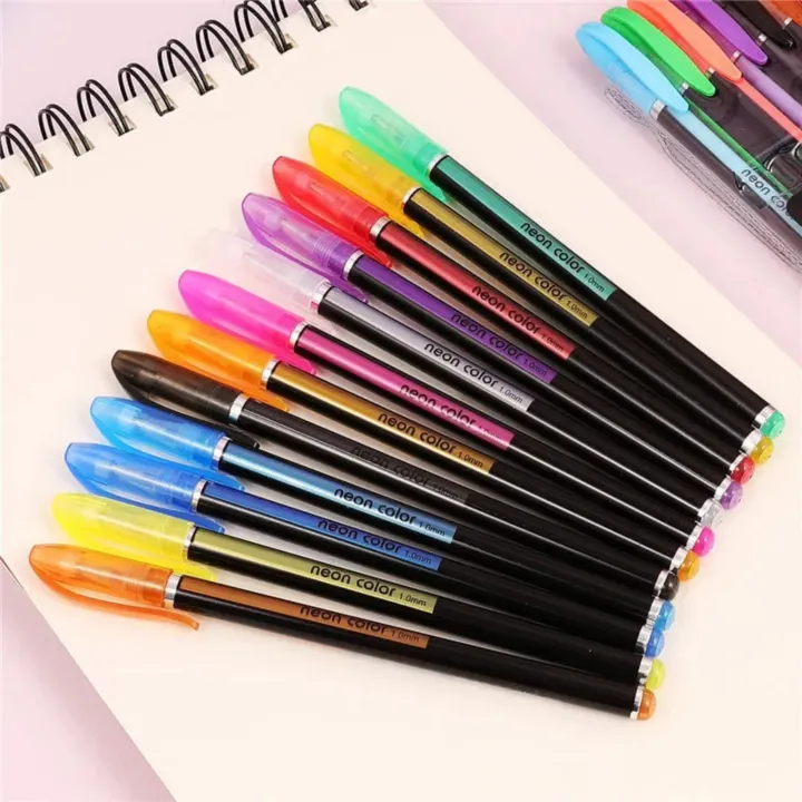 Glitter%20Pen,%20Neon%20Color%20Pen%20Set%20-%20Color%20Gel%20Pen%20Set,%20Glitter,%20Metallic,%20Neon%20Pen%20Set%20for%20Kids%20Suitable%20for%20Sketching%20Painting%20Drawing%20(12%20Pcs)%20-%20Image%204