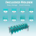 VGR Professional Magnetic Clipper Guide Combs Set (1.5mm-19mm) | Durable 8-Piece Metal Attachments For Precision Hair Trimming & Styling (Green). 
