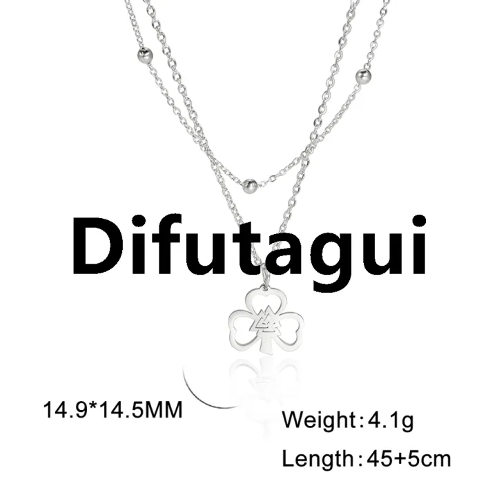 Difutagui%20Cazador%20Dog%20Cat%20Four%20Leaf%20Clover%20Pendant%20Necklace%20for%20Women%20Stainless%20Luxury%20Steel%20Compass%20Angel%20Choker%20Double%20Chain%20Neck%20Jewelry%202024%20-%20Image%208