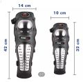 Pro Biker Stainless Motorcycle Elbow & Knee Pads Protectors Guards Protective. 