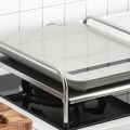 Stainless Steel Gas Stove Protective Cover Shelf Gas Stove Rack Pot Rack Induction Cooker Cover Balck. 