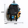 TRUFFLE Graffiti Printed Waterproof Soft Hip-Hop Backpack With 16" Laptop Storage Capacity For Unisex. 