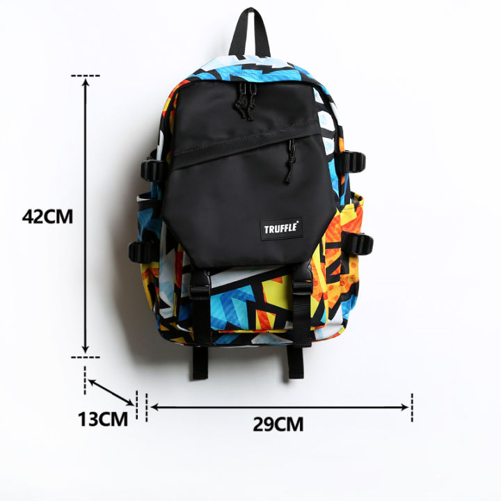 TRUFFLE%20Graffiti%20Printed%20Waterproof%20Soft%20Hip-Hop%20Backpack%20With%2016"%20Laptop%20Storage%20Capacity%20For%20Unisex%20-%20Image%206