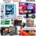 White Gaming PC Full Setup Ryzen 5 5600GT/ Koorui 100hz 24" 1ms 100%Srgb Gaming Monitor/ 16GB 3200Mhz RAM/ 256/512GB Nvme/ 80+ Bronze PSU.. 