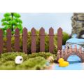 2Pcs Wooden Fencing Wood Barrier DIY Mini Landscape Fairy Garden Figurines Miniatures Accessories Handmade Green. 