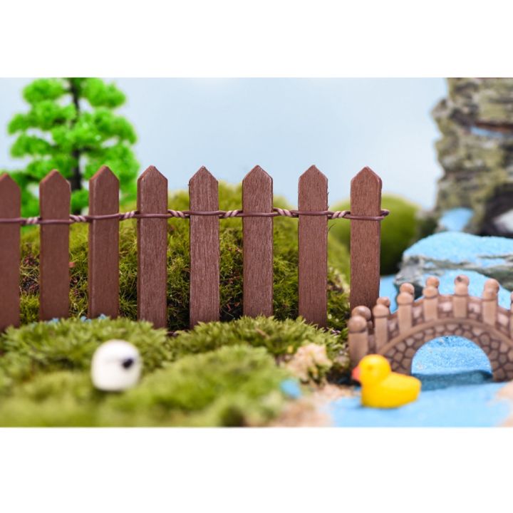 2Pcs%20Wooden%20Fencing%20Wood%20Barrier%20DIY%20Mini%20Landscape%20Fairy%20Garden%20Figurines%20Miniatures%20Accessories%20Handmade%20Green%20-%20Image%2010