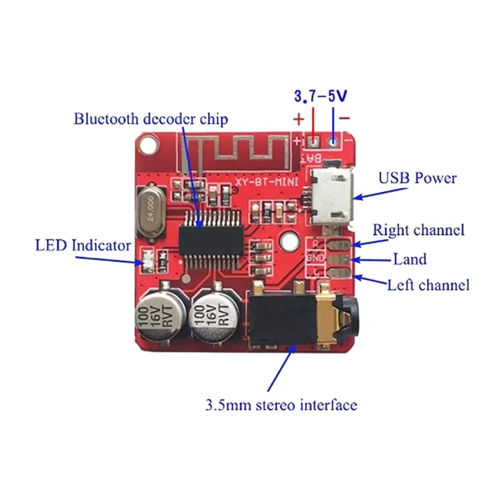 LKPCIGCXM%205PCS%20DIY%20Bluetooth%205.0%20Receiver%20Board%20Lossless%20Decoder%20Board%20Wireless%20Stereo%20Music%20Module,Speaker%20Amplifier%20Module%20-%20Image%205