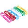 Vinyl Coated, 30 Pack 4 Inch Assorted Color Paper Clip Holder (10 cm). 