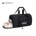 Everesco Eveo Optimo 28L Duffel Bag For Men Waterproof Gym Travel Bag With Shoe Compartment Black. 