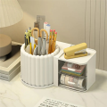 Drawer Cosmetic Storage Box Large Capacity Makeup Organizer Yellow. 